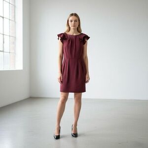 Beautiful Burgundy Dress with Pockets